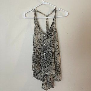 Lush High-Low Leopard Tank